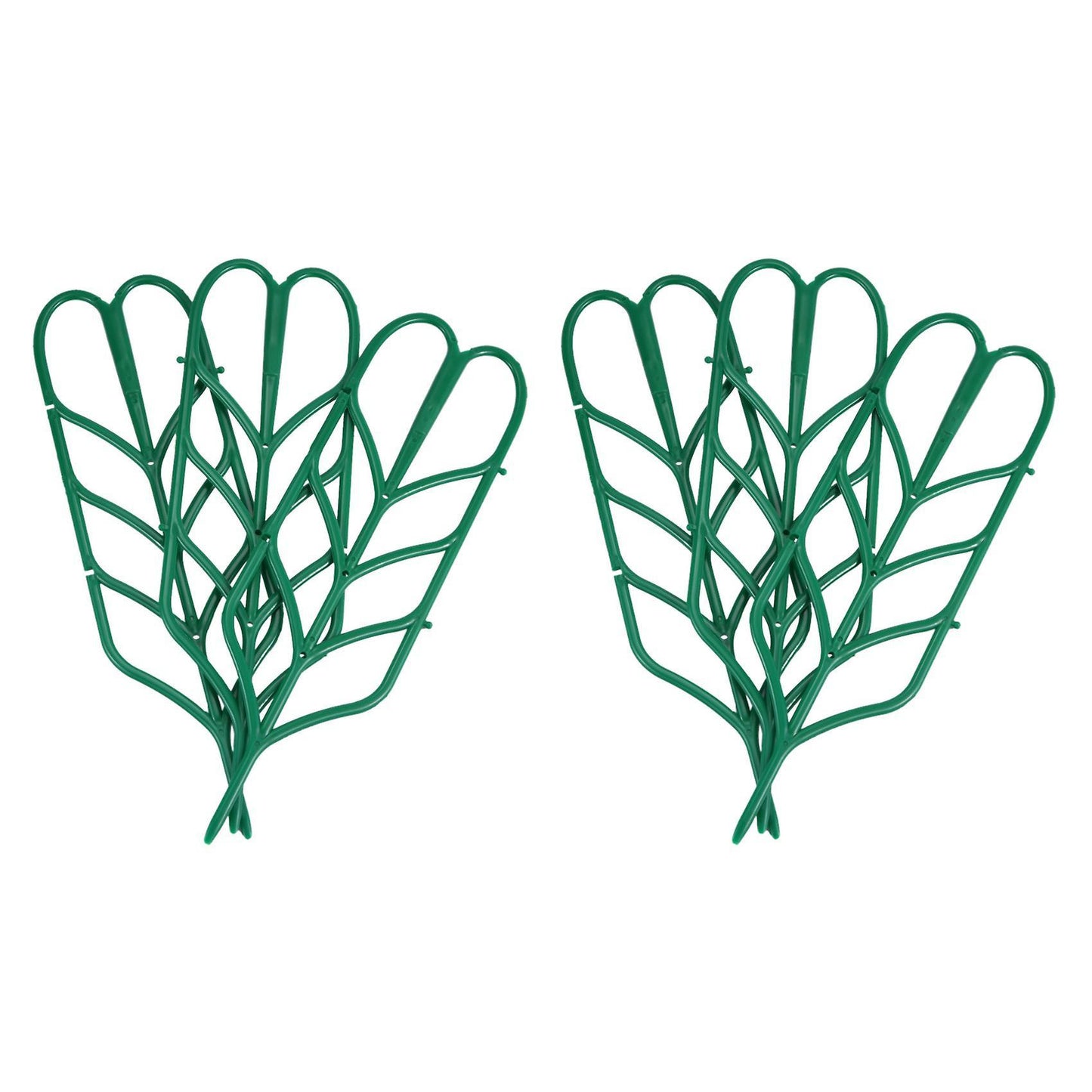 6pcs Mini Diy Leaf Shape Garden Trellis Plants Lattice Pots Supports