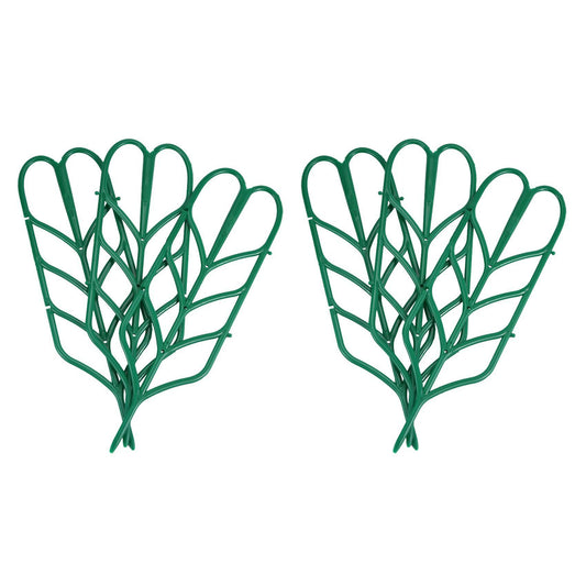 6pcs Mini Diy Leaf Shape Garden Trellis Plants Lattice Pots Supports