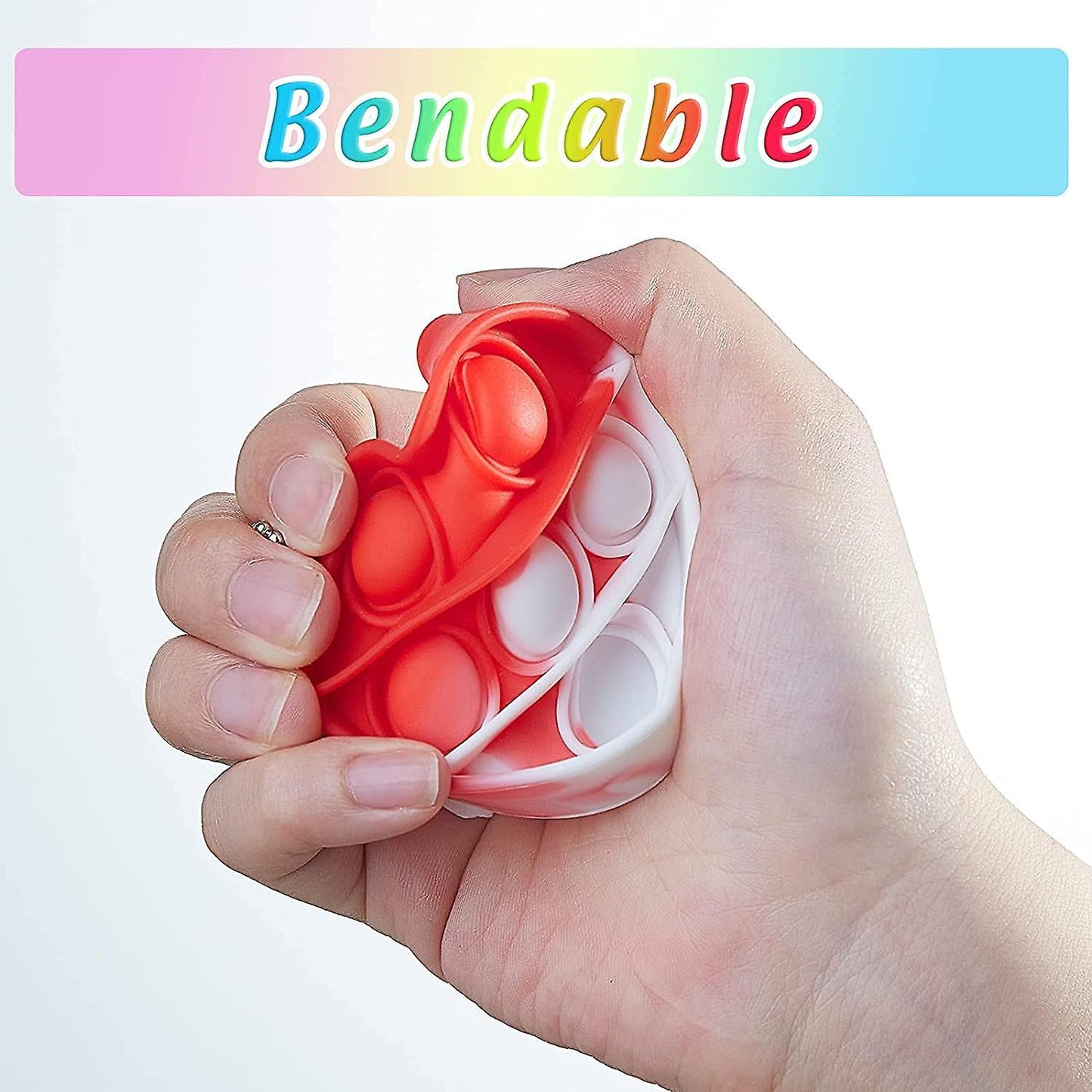 5 Pcs Mini Sensory Toy Heart Silicone Toy Decompression for Kids