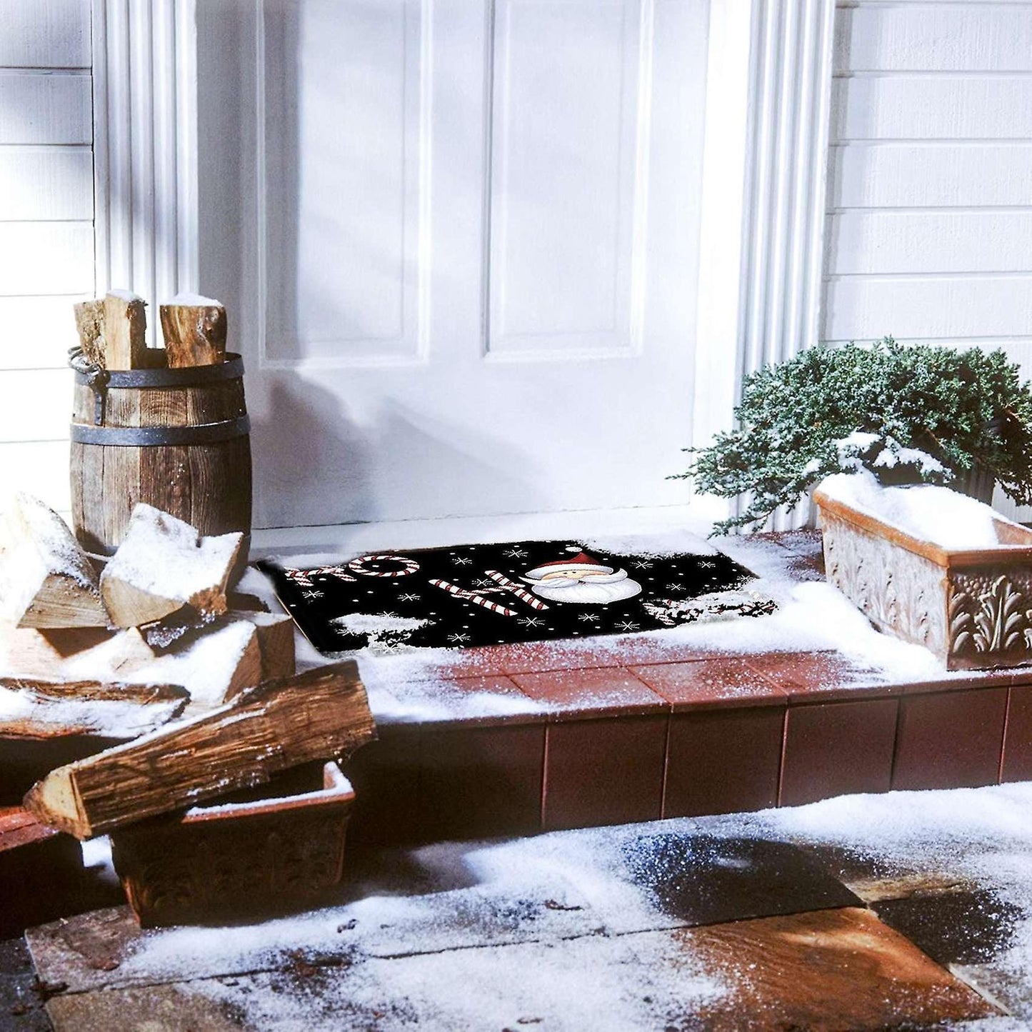 Christmas Doormat Welcome Decor Santa Claus Door Mat Kitchen Mat A