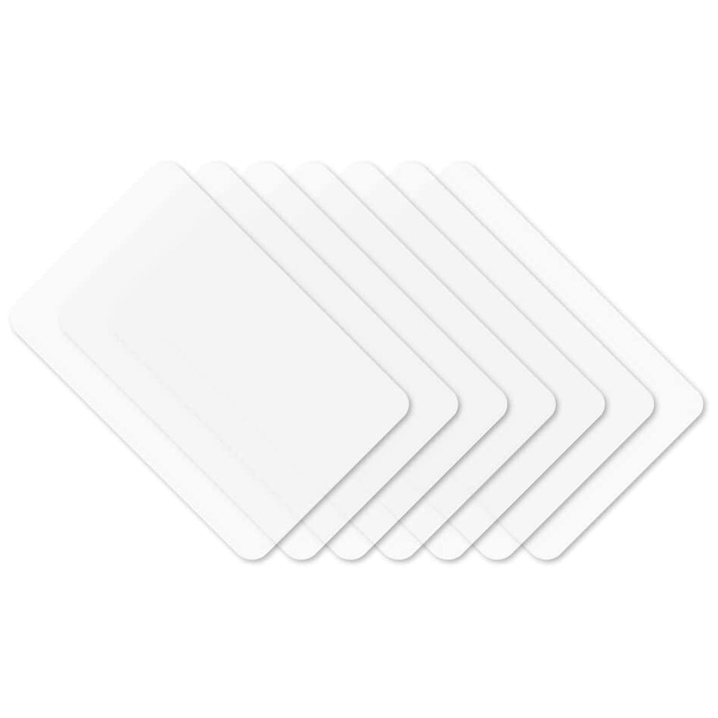 Set Of 8 Transparent Place Mats Washable Anti-fouling Heat Resistant