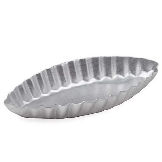 Long Fluted Edge Little Boat Shape Egg Tart Moulds Cupcake Liners