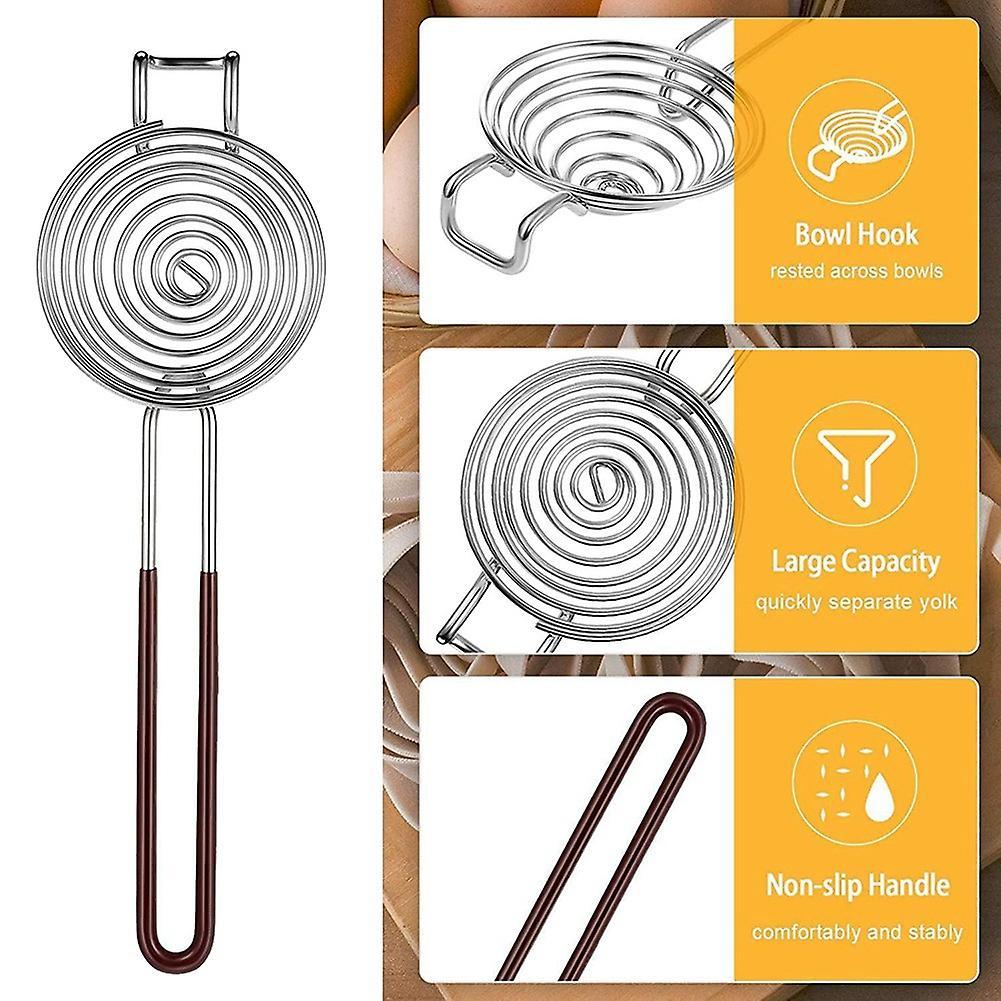 Stainless Steel Egg White Separator Whisk,egg Yolk Separator