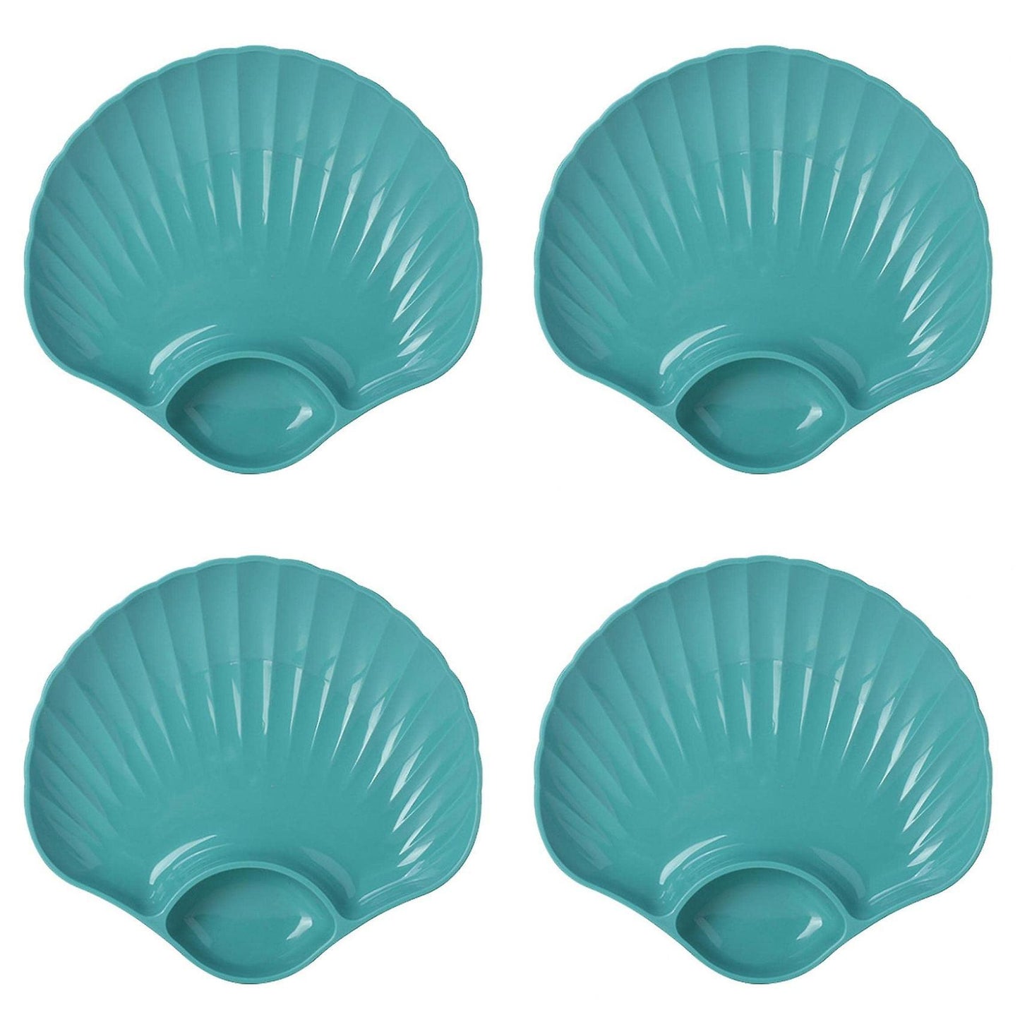 Multi-purpose Plastic Bowls Shell Shape Plate, Snack Serving Tray A
