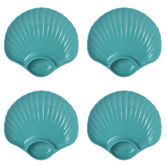 Multi-purpose Plastic Bowls Shell Shape Plate, Snack Serving Tray A