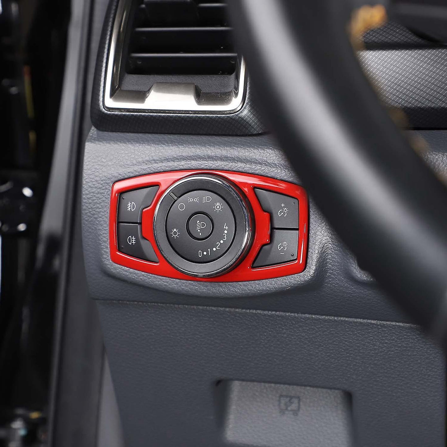 Car Headlight Switch Buttons Cover Fit for Ford Ranger Everest