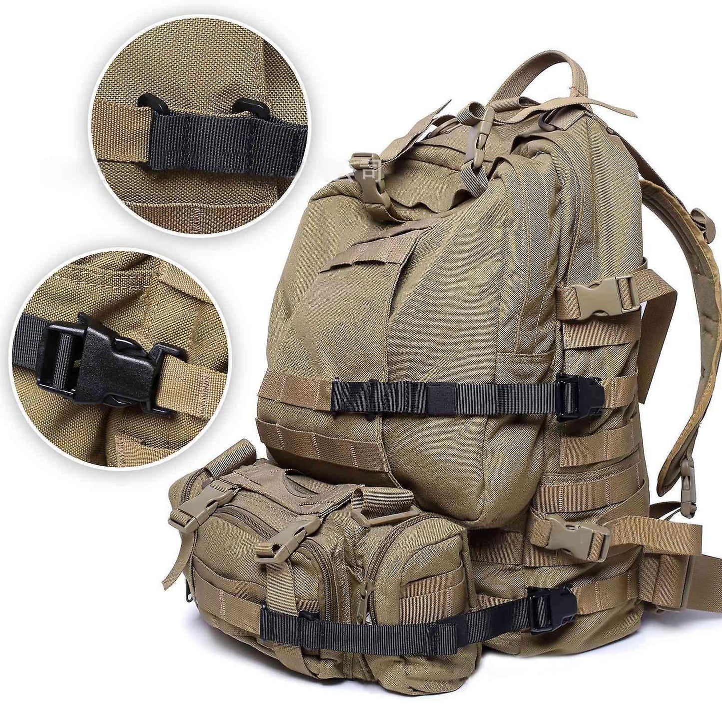 4pcs Molle Straps Backpack Vest Adapter Belts for Outdoor C