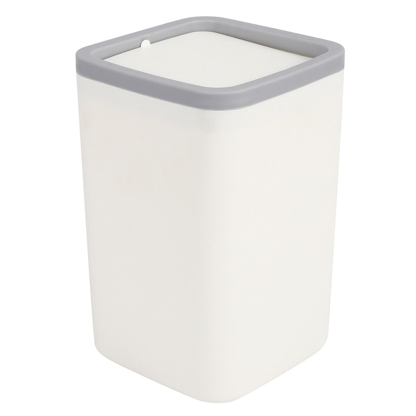 Waste Bin Small Trash Can Mini Desktop for Desk Car Trash Bin Gray