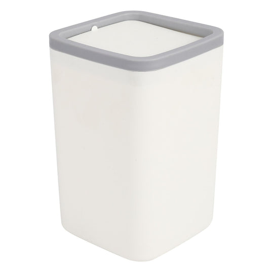 Waste Bin Small Trash Can Mini Desktop for Desk Car Trash Bin Gray