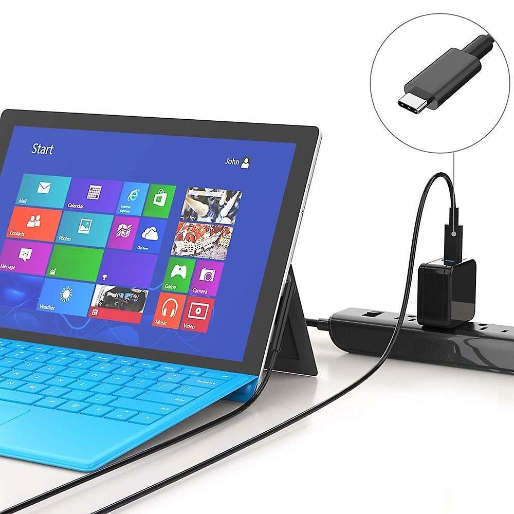 Nylon Braided Usb-c Charging Cable for Surface Pro 6/5/4/3 Surface