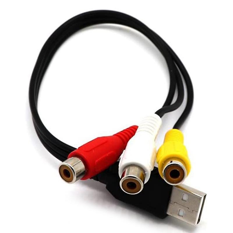 Usb to 3rca Cable Usb Female to 3 Rca Rgb Video Av Composite Adapter