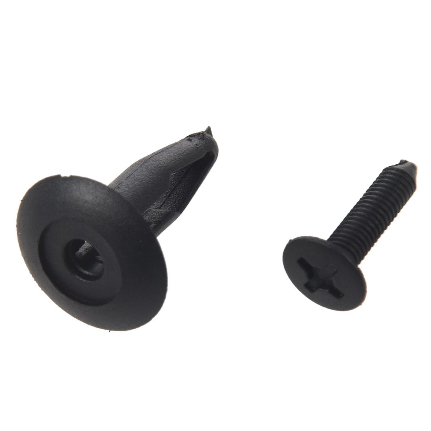 50pcs 7mm Hole Plastic Fastener Rivet Push Retainer Bumper Clip Black