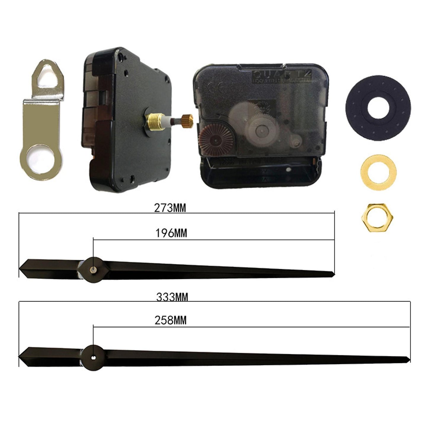 High Torque Quartz Clock Movement Replacement Mechanism 13 Inch