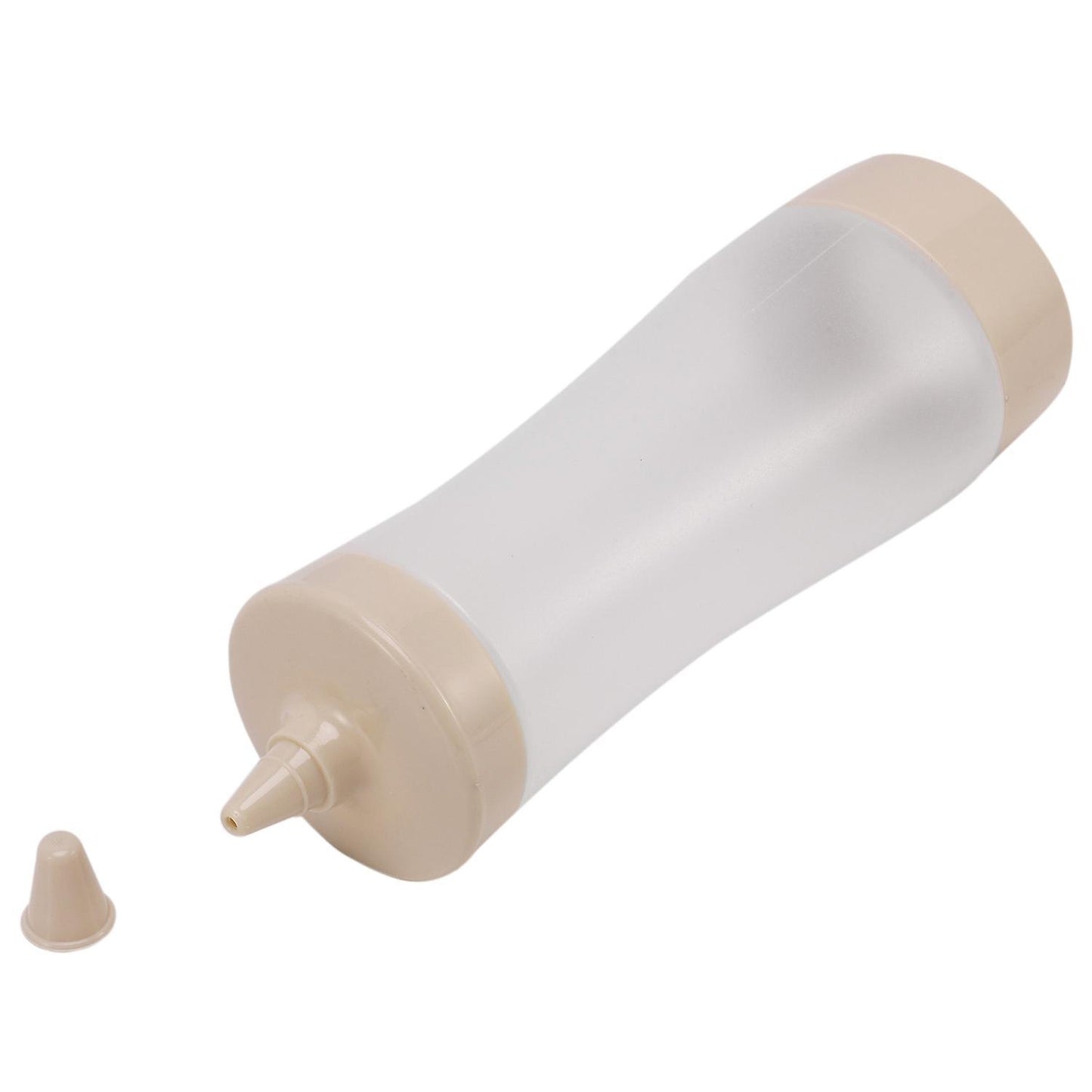 Squeeze Bottle Kitchen Accessories Gravy Plastic Beige + Transparent