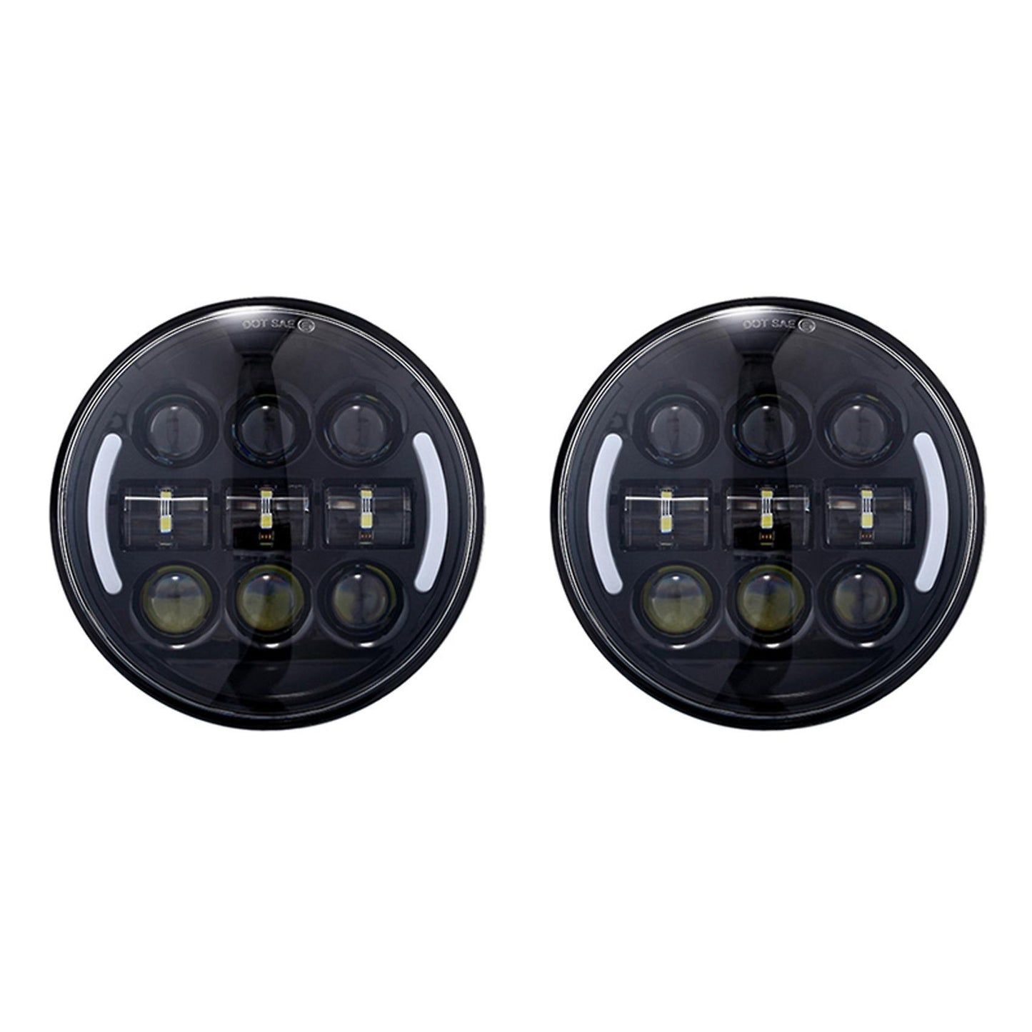 45w 5.75 Inch Motorcycle Headlight Round with Drl Turn Signal Light