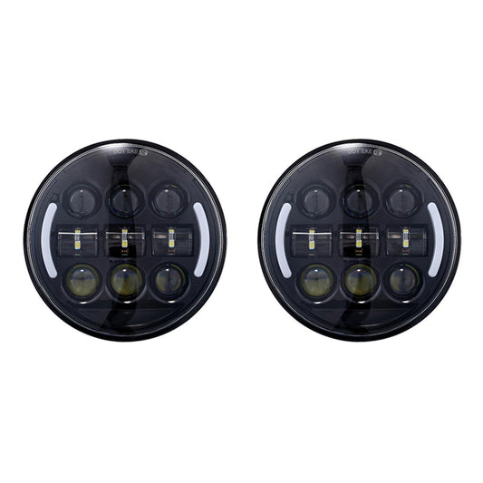 45w 5.75 Inch Motorcycle Headlight Round with Drl Turn Signal Light