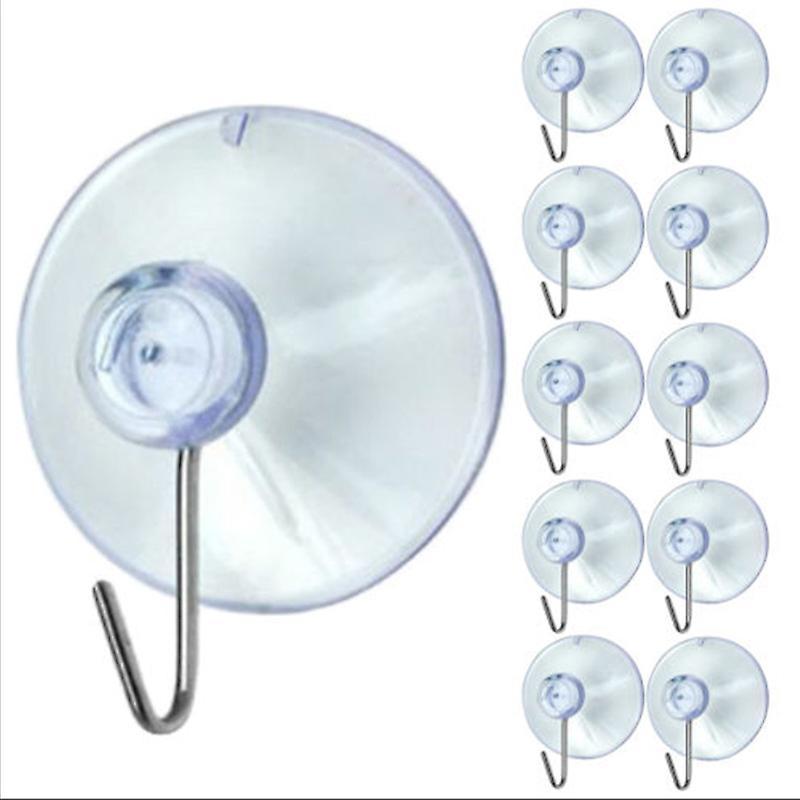 10 Transparent Suction Cup Suction Cup Hook Clothes Jacket Metal Hook