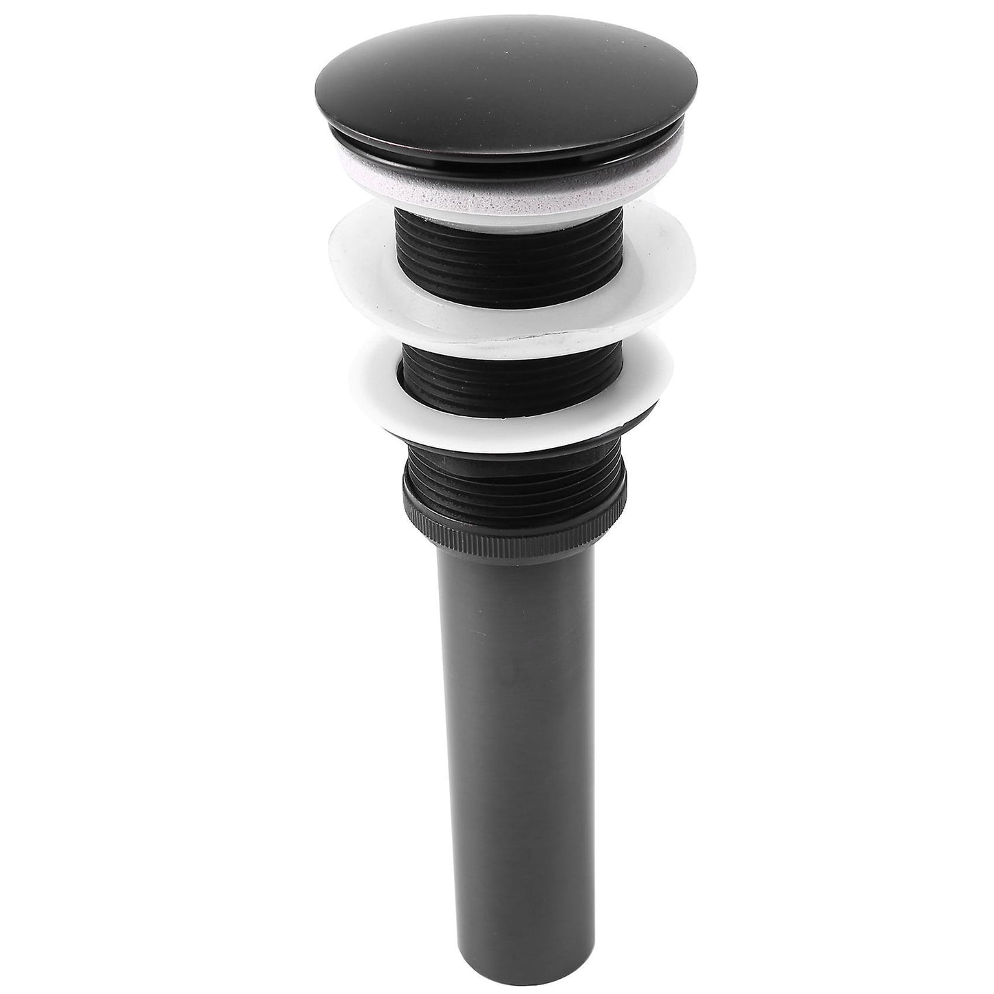 Metal Sink Siphon Drains Black P-trap Pipe Waste without Overflow