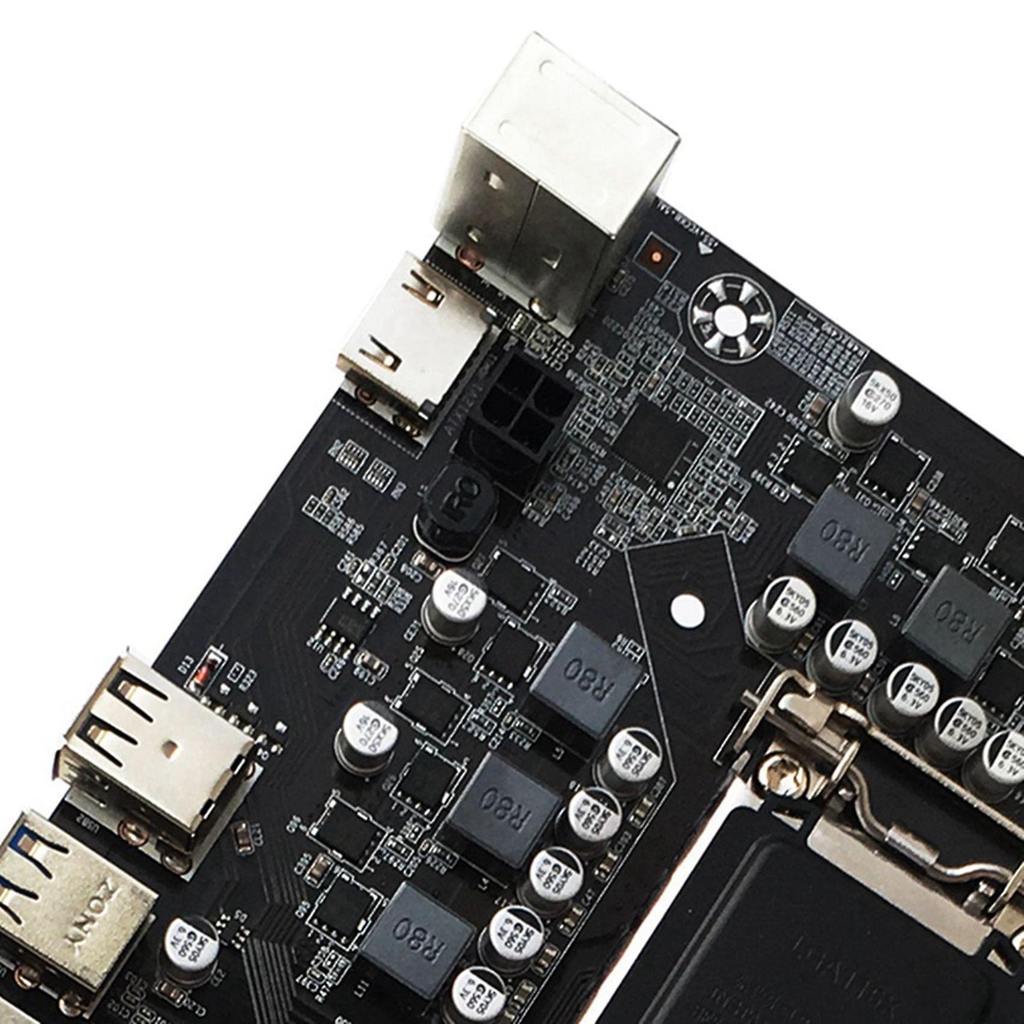 B250c Motherboard+switch Cable with Light Support Ddr4 Ram for Mining