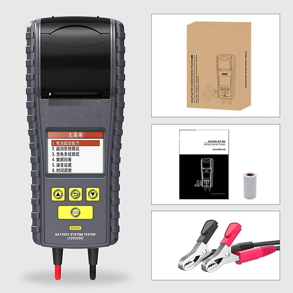 Bt860 24v Car Battery Tester with Printer Tests Battery Capacity