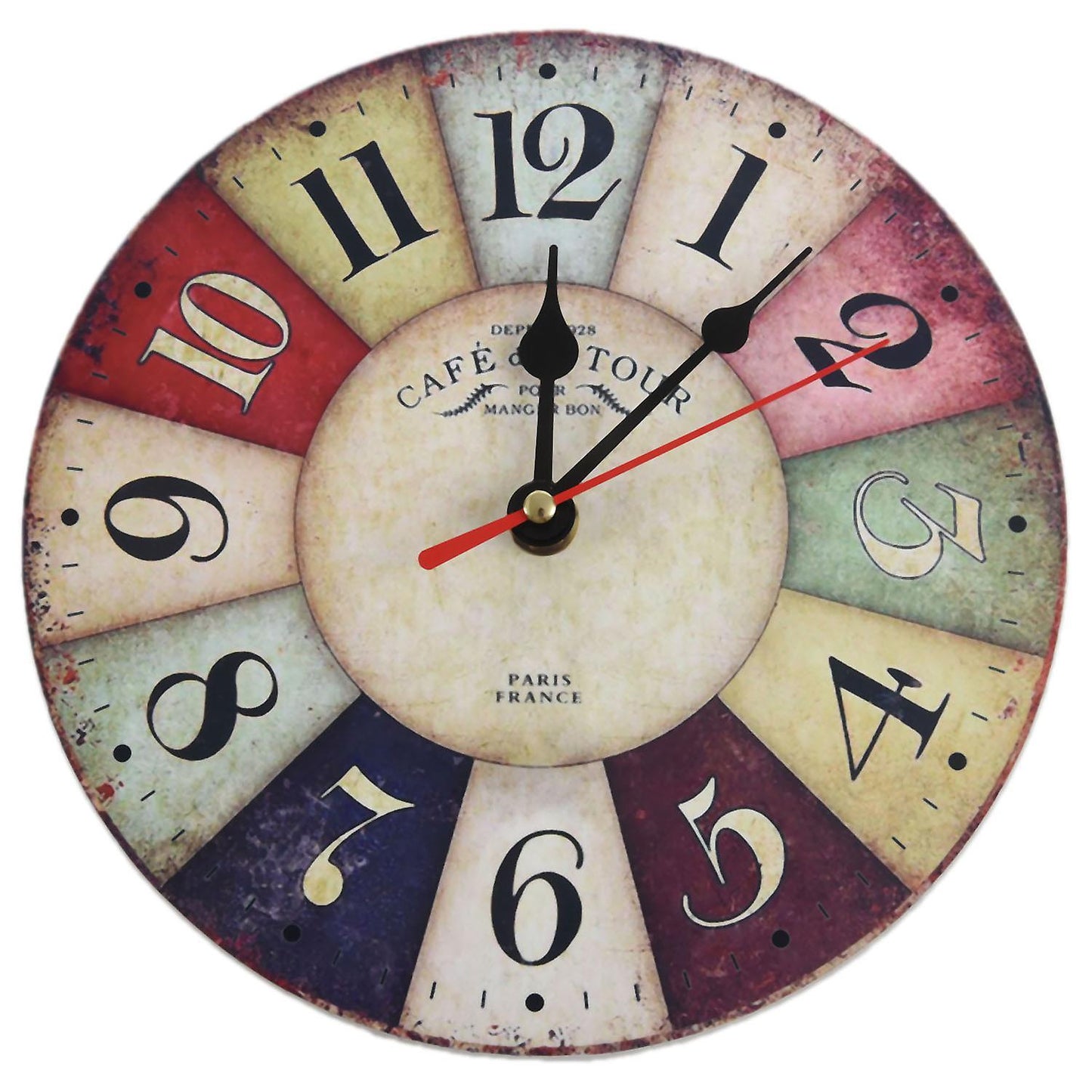 Timelike Wooden Wall Clock Vintage Home Office Art Large Watch