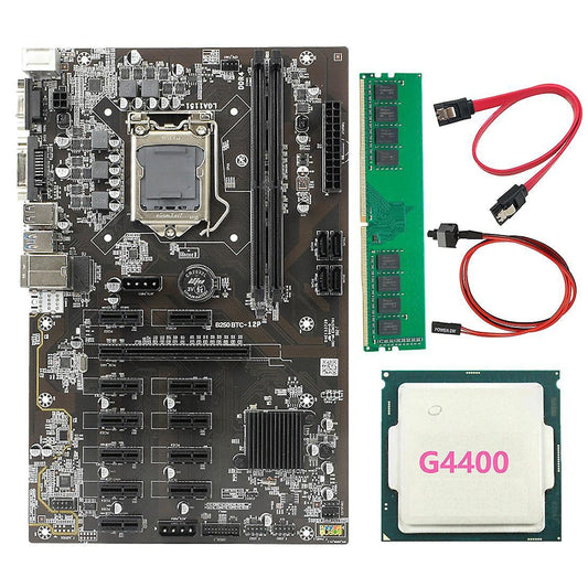 Btc-b250 Motherboard + Cpu + 4g Memory + Switch Line + Sata Line