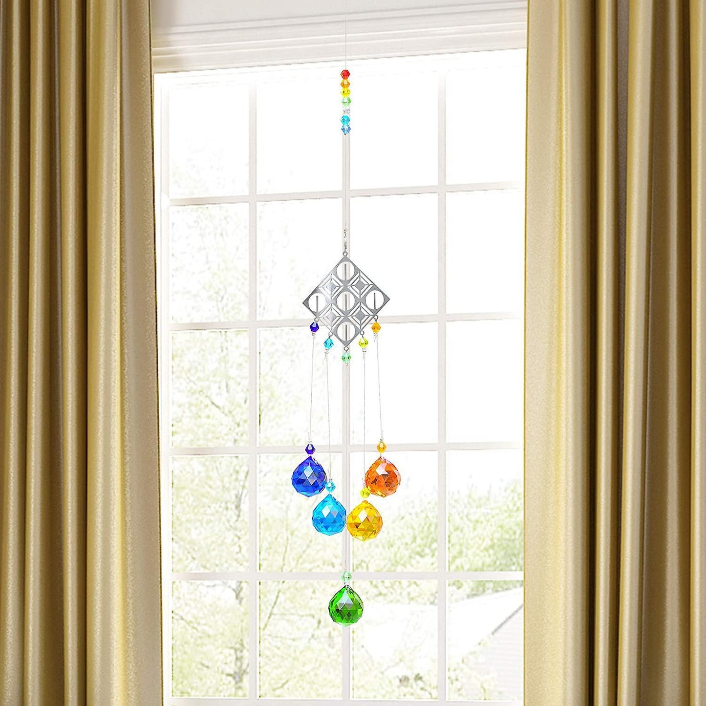 Rainbow Maker Crystal Prism Pendant Sun Catcher Outdoor Decoration