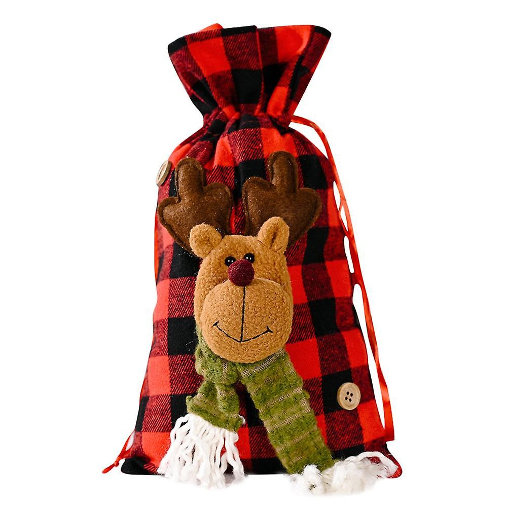 Christmas Drawstring Candy Bags Apple Bags Biscuit Bags, Elk