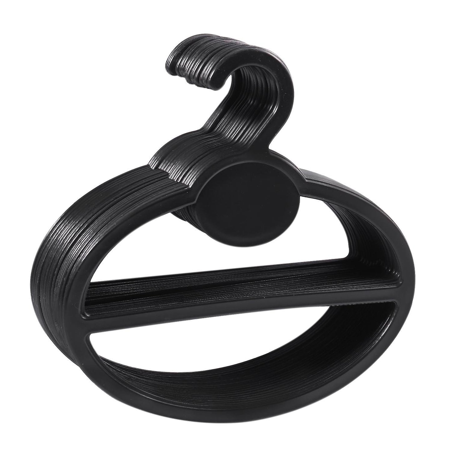 20x Scarf Shawl Oval Plastic Hangers Black 13.5cm12.5cm13.5cmx1.9cm