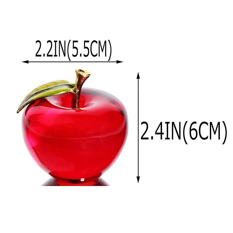 Crystal Apple Paperweight Pretty Crafts Art&collection Gifts (a)