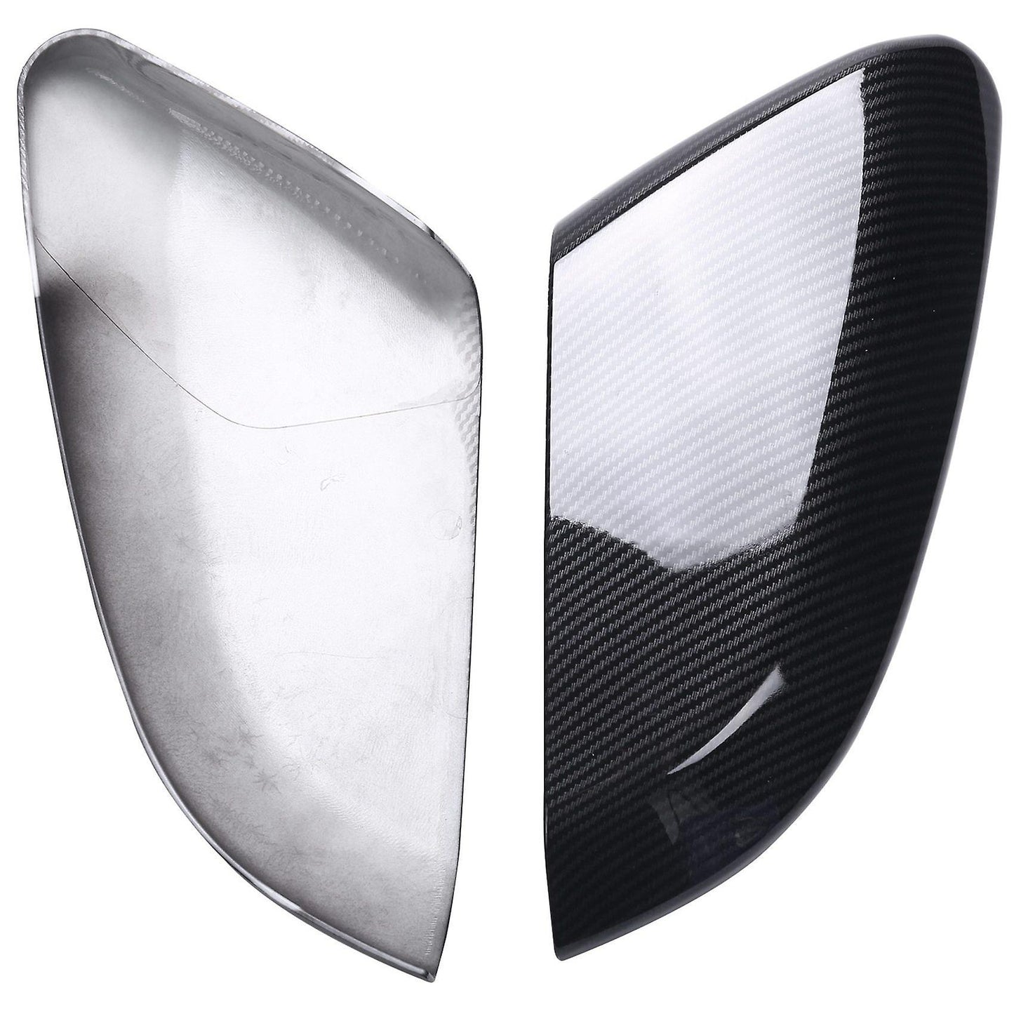 8x Carbon Fiber Rear View Side Mirror Cover Rear View