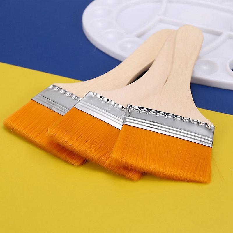 12 Pcs Flat Head Paint Brush Art Paintbrush Sets