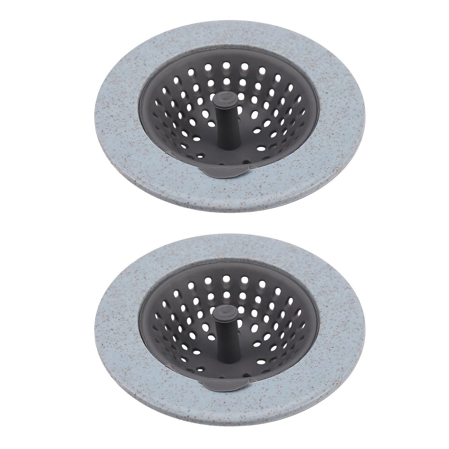 2x Silicone Kitchen Sink Stopper Plug for Bath Drain Drainer Strainer
