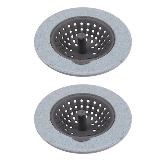 2x Silicone Kitchen Sink Stopper Plug for Bath Drain Drainer Strainer