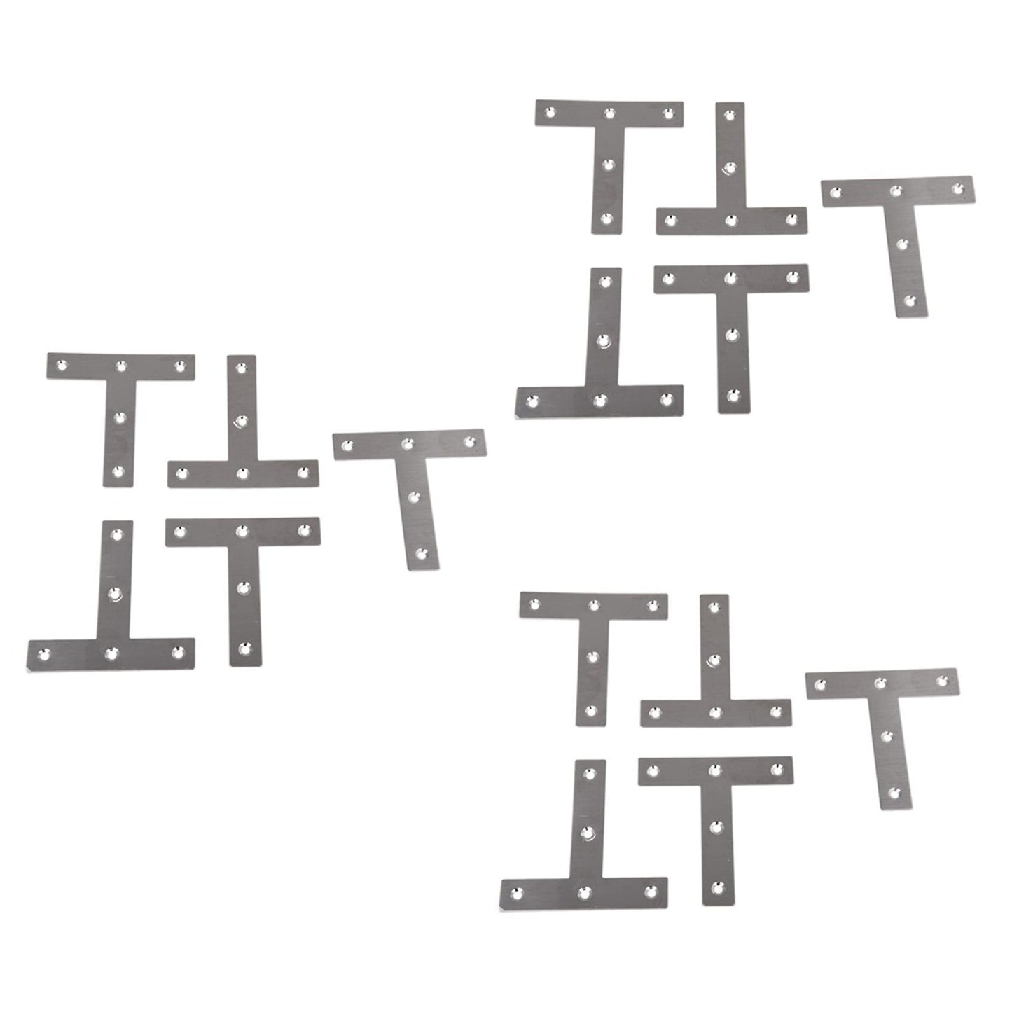 5pcs Angle Plate Corner Brace Flat T Shape Repair Bracket 80mm X 80mm