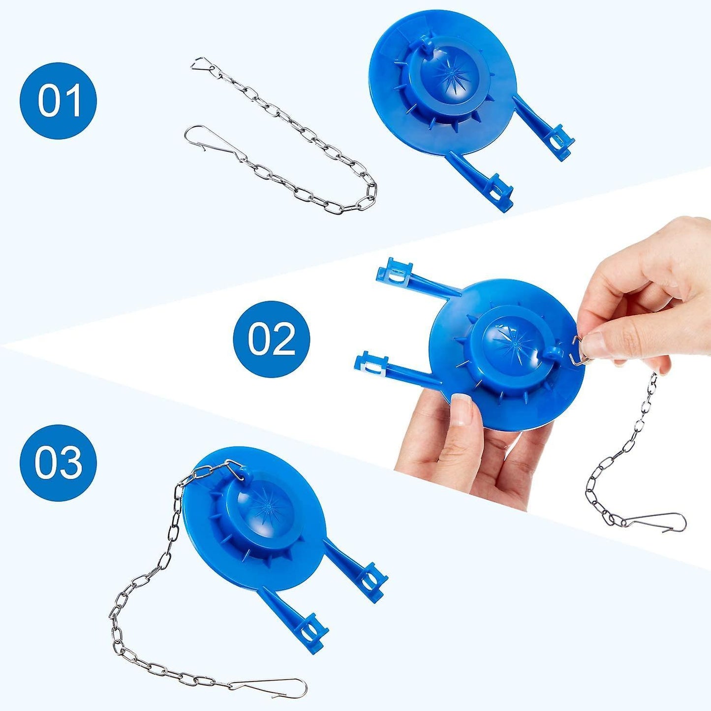 10 Pieces Stainless Steel Toilet Lift Chain Fits Most Toilet Flappers