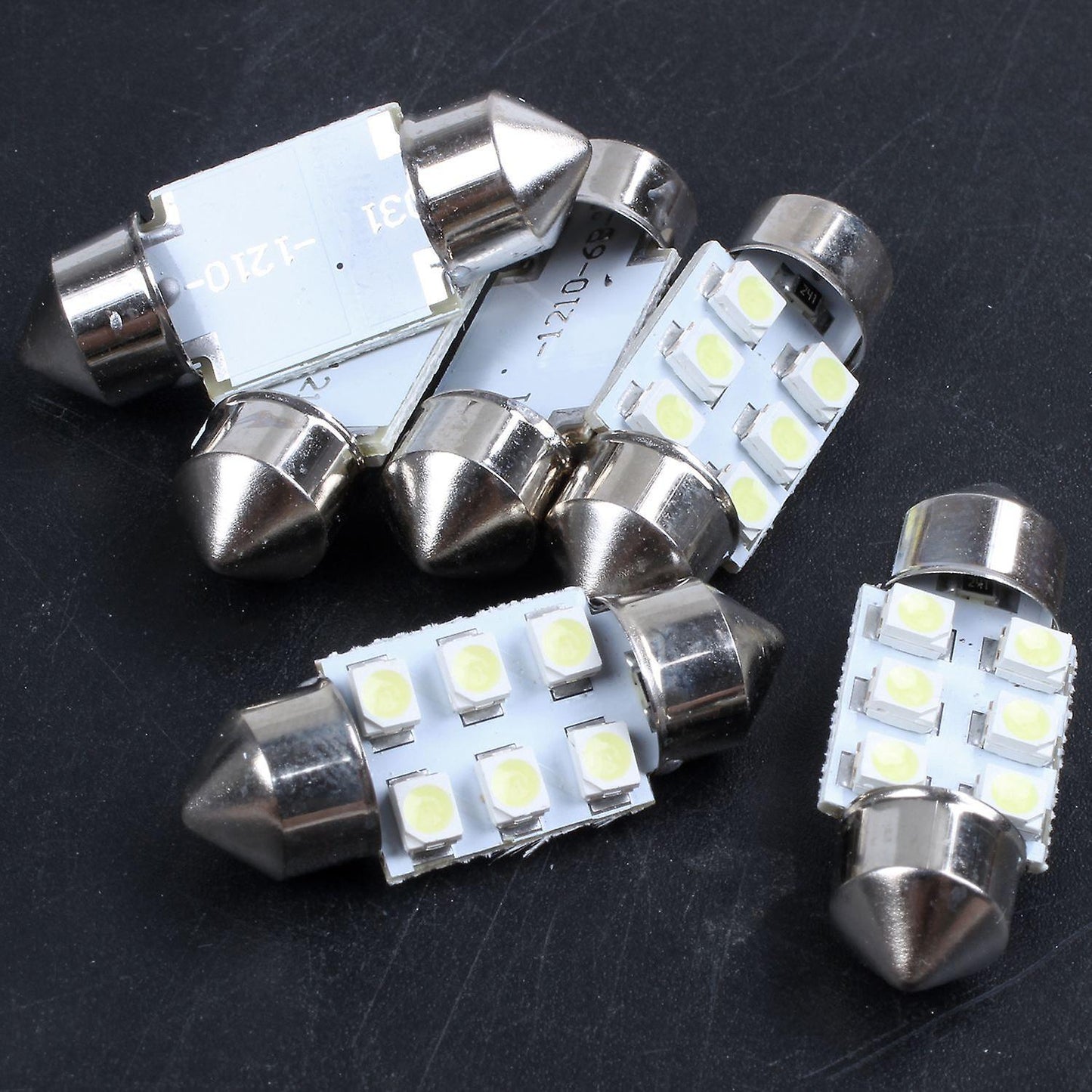 6 Pcs 31mm 3528 6 Smd White Dome Festoon Car Led Light 3022 Internal