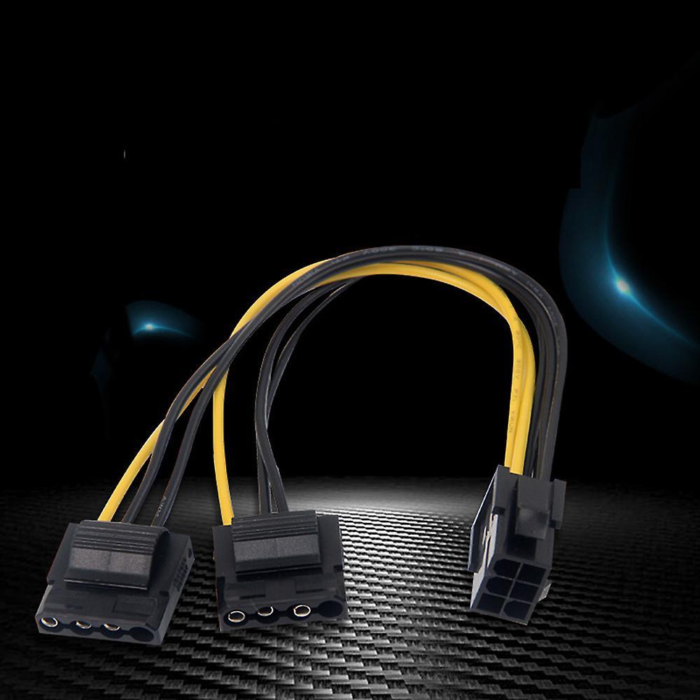 2pcs Extension Card Power Supply Graphics Card 6pin Female to Large
