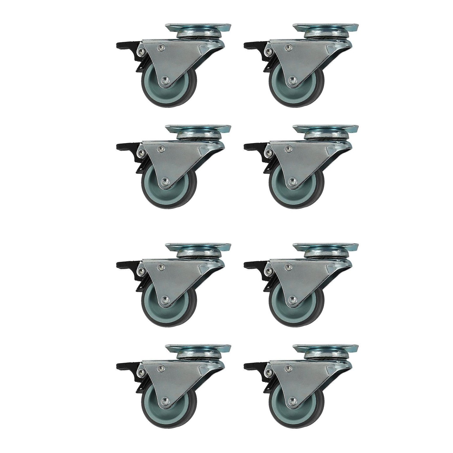4 X Swivel Castor Wheels 50mm with Brake for Trolley Furniture