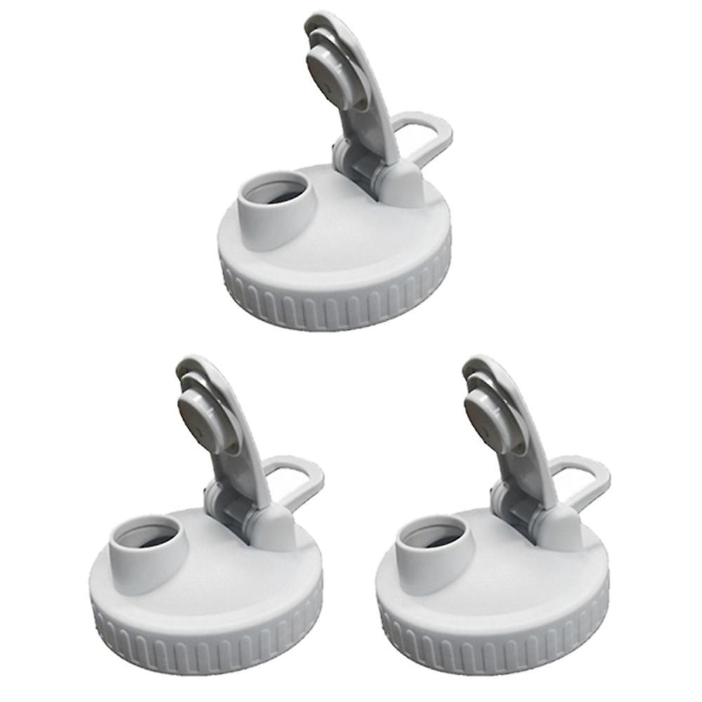 3 Pcs Leak-proof Flip-top Lid for Wide Mouth Mason Jar (without Jar )