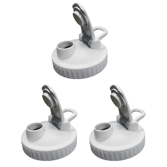 3 Pcs Leak-proof Flip-top Lid for Wide Mouth Mason Jar (without Jar )