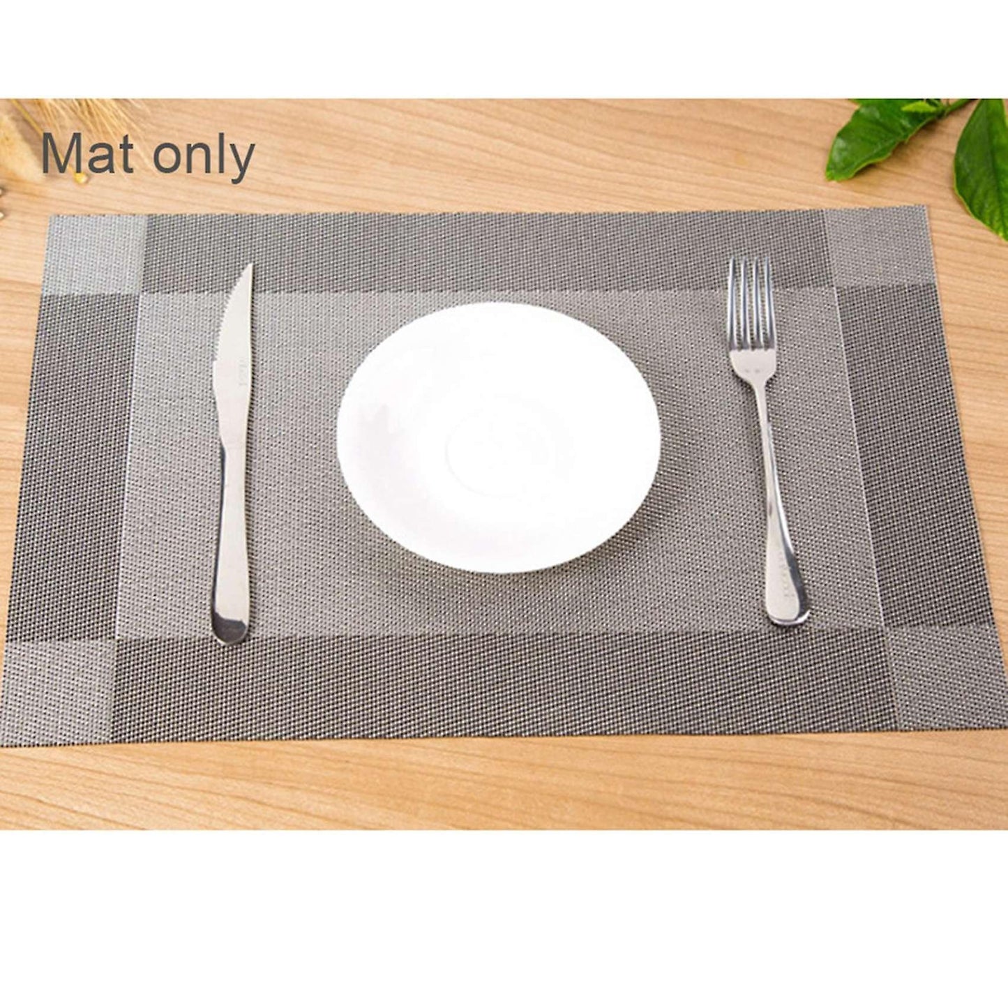 Pvc Western Placemat Single Frame Heat Insulation Pad Golden Brown
