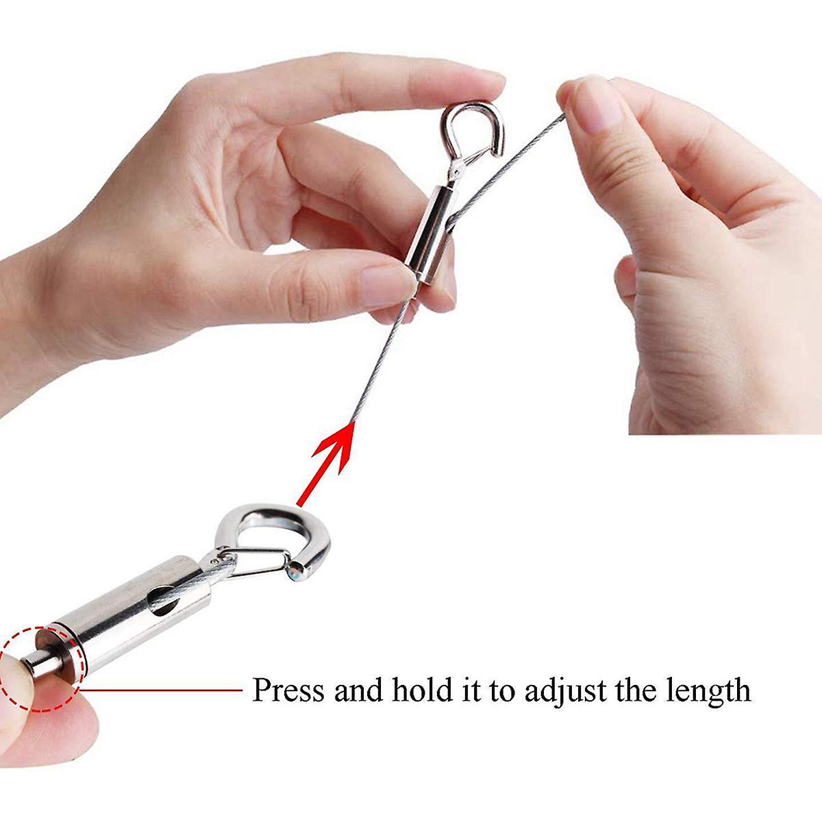 Adjustable Picture Lanyard Restaurant Lanyard Stainless Steel (2pcs)