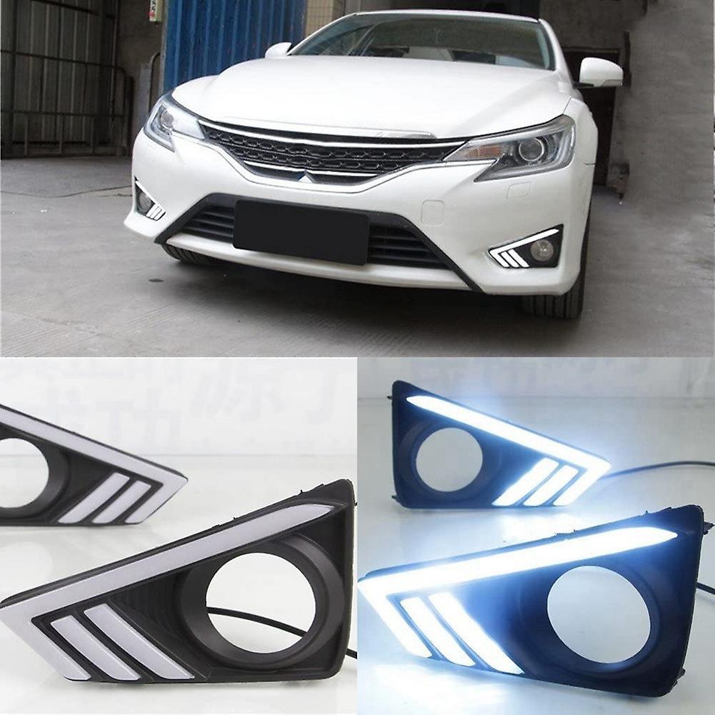 Car Led Dynamic Daytime Running Light,yellow+blue Light
