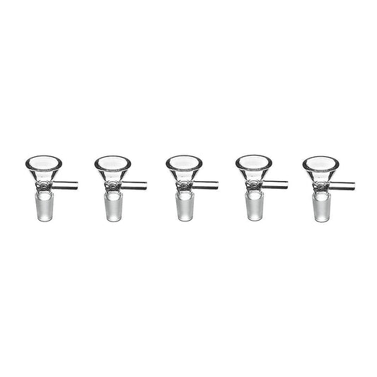 5 Pieces Of Glass Funnel Glass Bowl Adapter Manual Clear Dish Rack