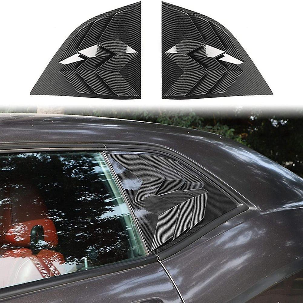 Car Side Window Scoop Louvers Trim for Dodge Challenger Carbon Fiber