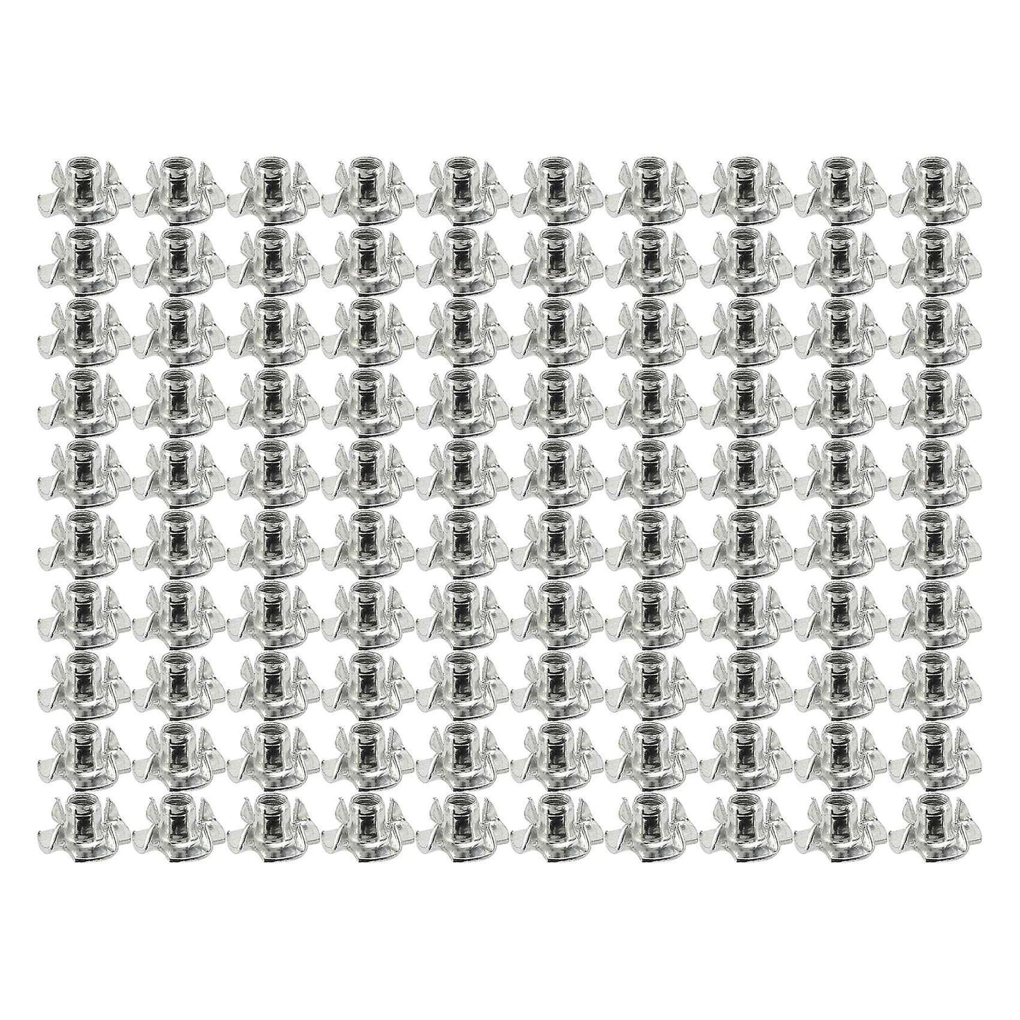 Set Of Assorted Four Prong Nuts Metal Coating (m5 100pcs)