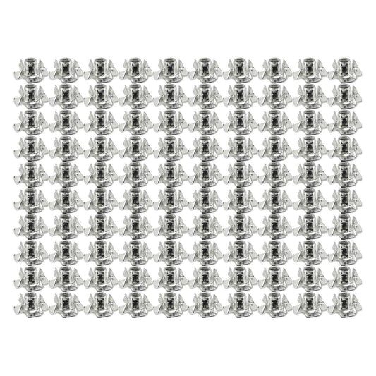 Set Of Assorted Four Prong Nuts Metal Coating (m5 100pcs)