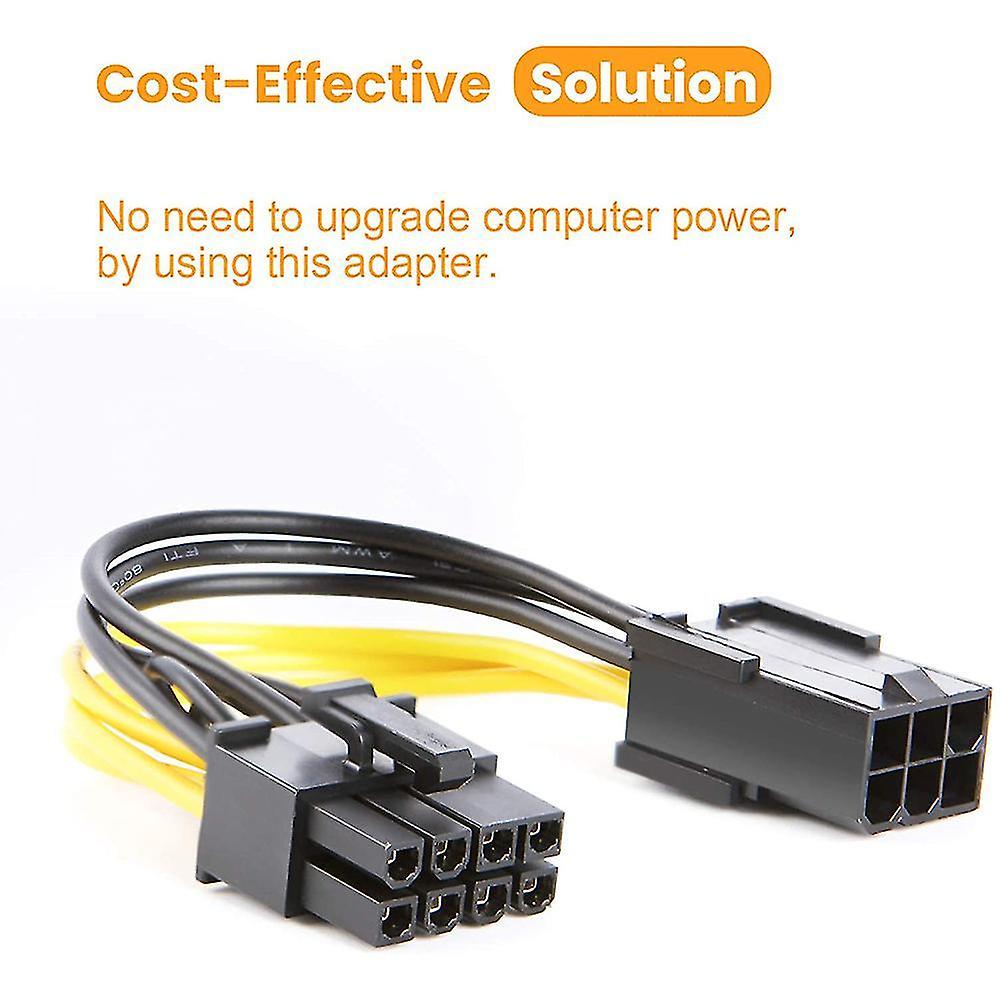 1-pack Pcie 6pin to 8pin Adapter
