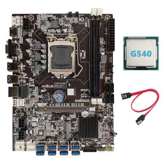 B75 Btc Mining Motherboard+g540 Cpu+sata Cable Usb Miner Motherboard
